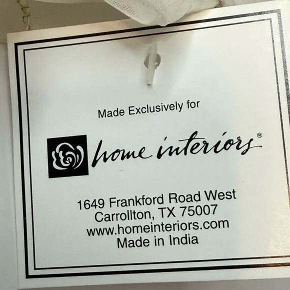 Vintage Home Interior Angel Tree Topper White Glitter Wings - Picture 3 of 6